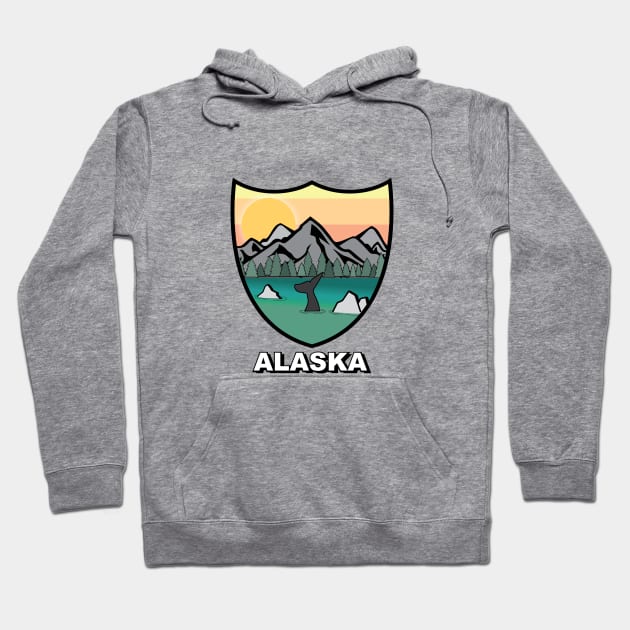 Alaska Cruise Whale and Icebergs Hoodie by KevinWillms1